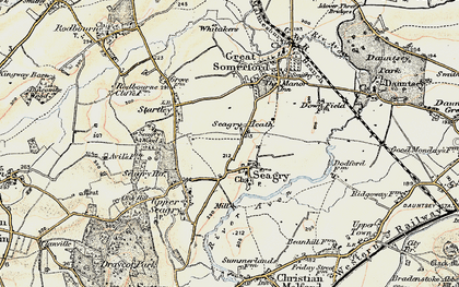 Old map of Seagry Heath in 1898-1899