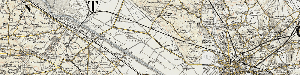 Old map of Sealand in 1902-1903
