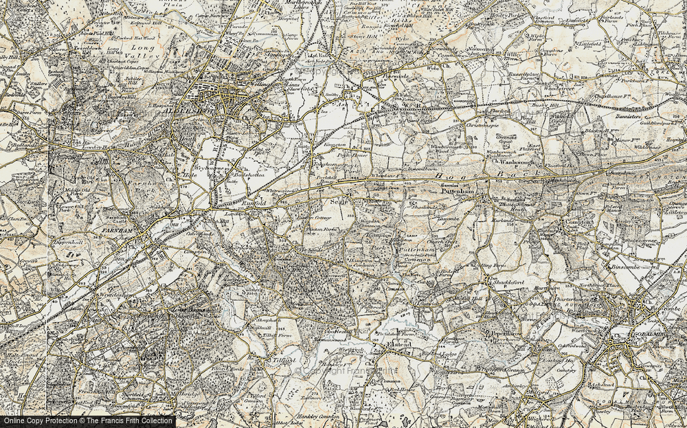 Old Map of Seale, 1898-1909 in 1898-1909