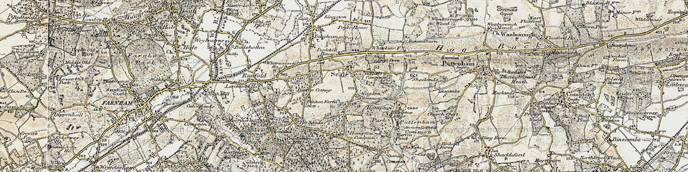 Old map of Seale in 1898-1909