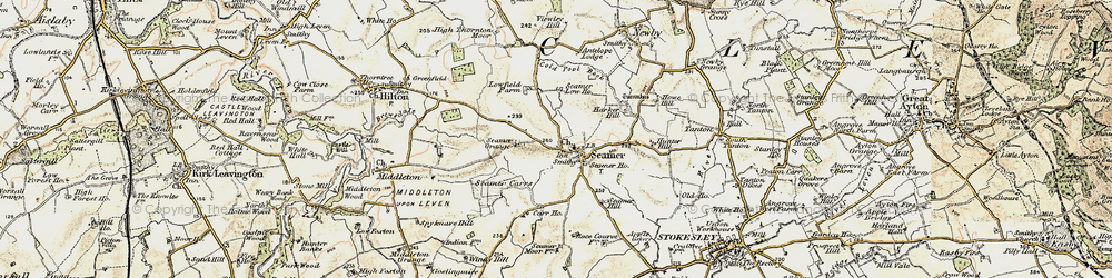 Old map of Seamer in 1903-1904