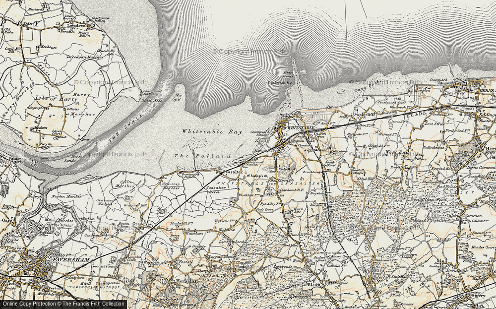 Old Map of Seasalter, 1898 in 1898