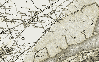 Old map of Seaside in 1906-1908