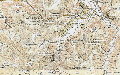 Old map of Seathwaite in 1903-1904