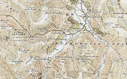 Old map of Seatoller in 1903-1904
