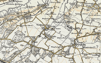 Old map of Seaton in 1898-1899