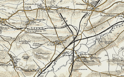 Old map of Seaton in 1901-1903