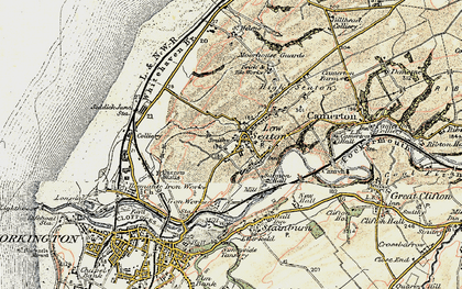 Old map of Seaton in 1901-1904