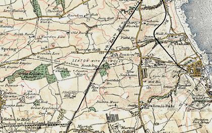 Old map of Seaton in 1901-1904