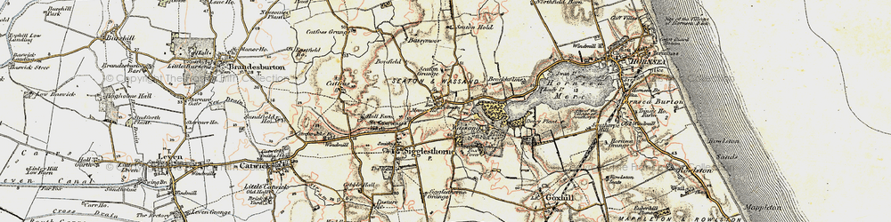 Old map of Seaton in 1903