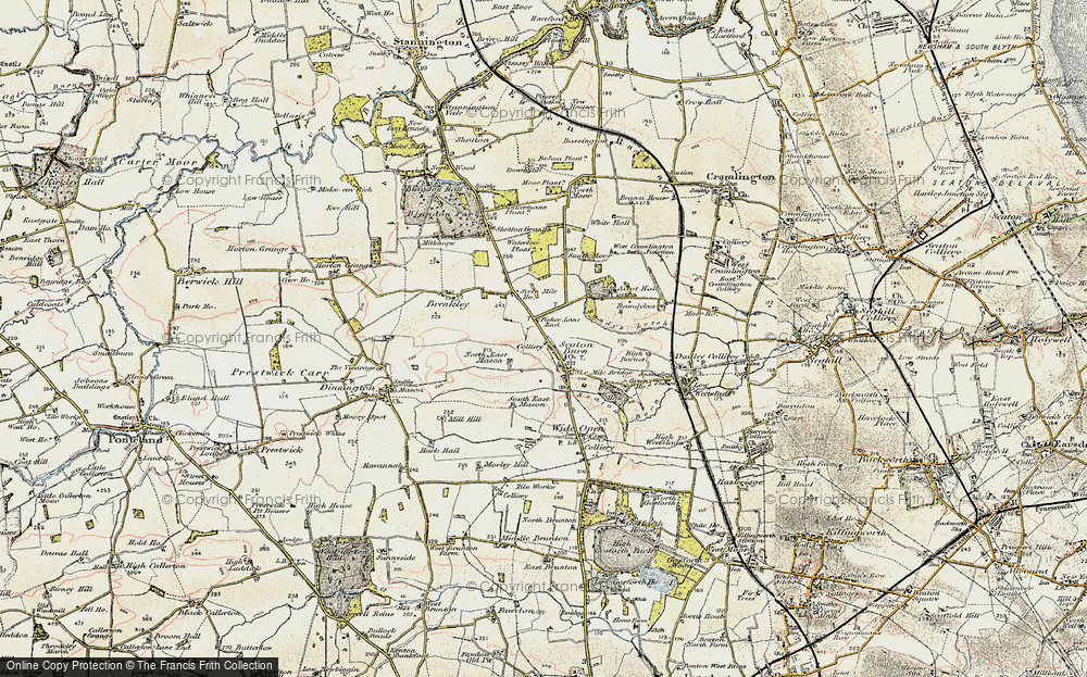 Old Map of Seaton Burn, 1901-1903 in 1901-1903