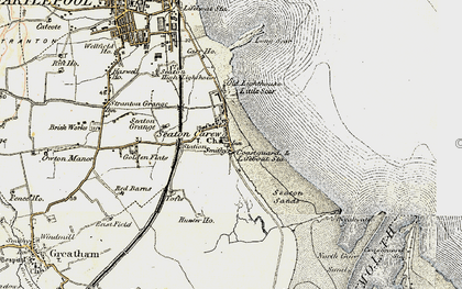 Old map of Seaton Carew in 1903-1904