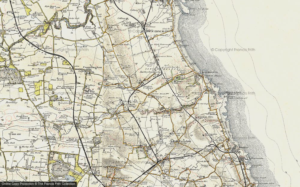 Old Map of Seaton Delaval, 1901-1903 in 1901-1903