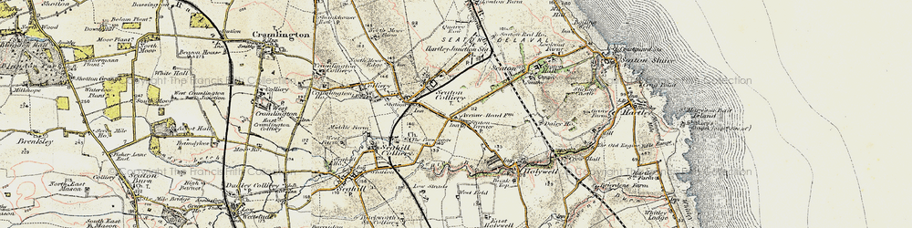 Old map of Seaton Delaval in 1901-1903