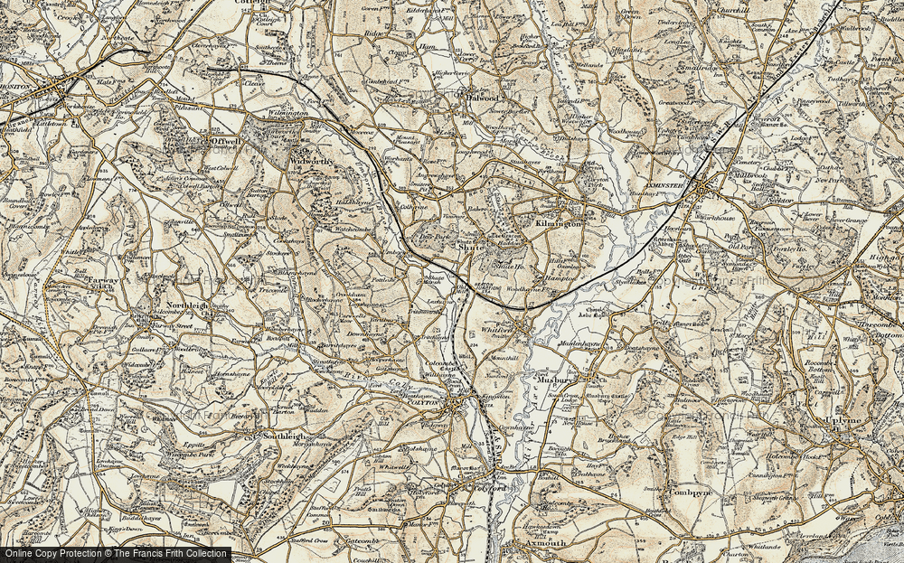 Old Map of Seaton Junction, 1898-1900 in 1898-1900