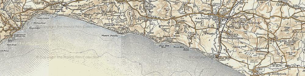 Old map of East Ebb in 1899