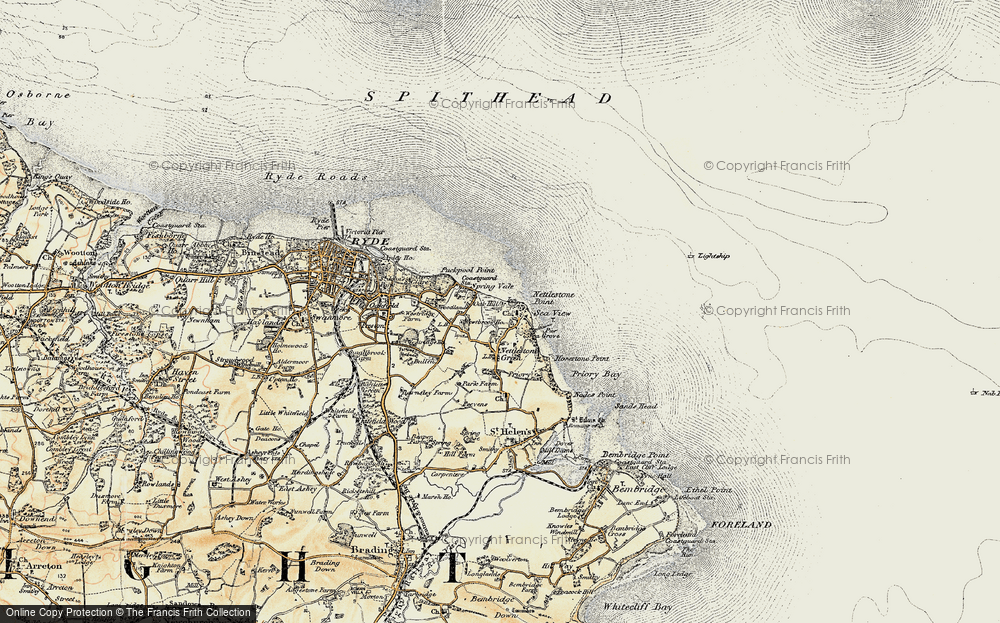 Old Map of Seaview, 1899 in 1899