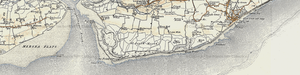 Old map of Seawick in 0-1898