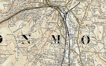 Old map of Sebastopol in 1899-1900