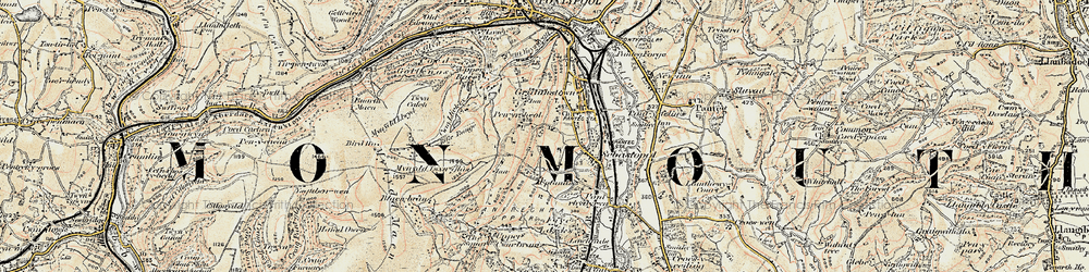 Old map of Sebastopol in 1899-1900