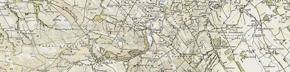 Old map of Sebergham in 1901-1904