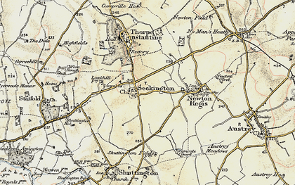 Old map of Seckington in 1902