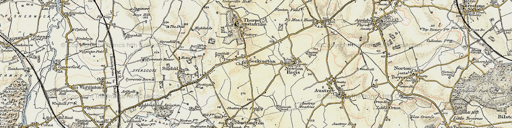 Old map of Seckington in 1902