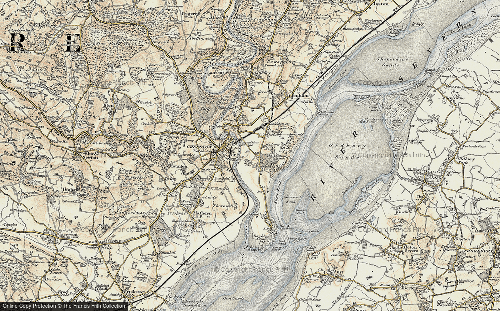 Old Map of Historic Map covering Badams Court in 1899
