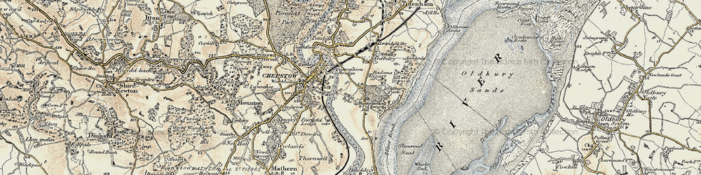 Old map of Sedbury in 1899
