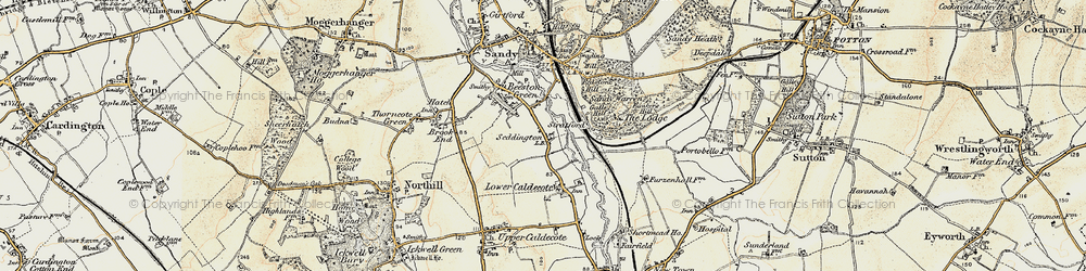 Old map of Seddington in 1898-1901