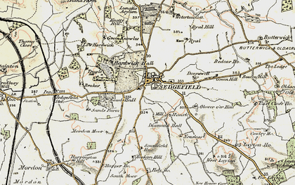 Old map of Sedgefield in 1903-1904