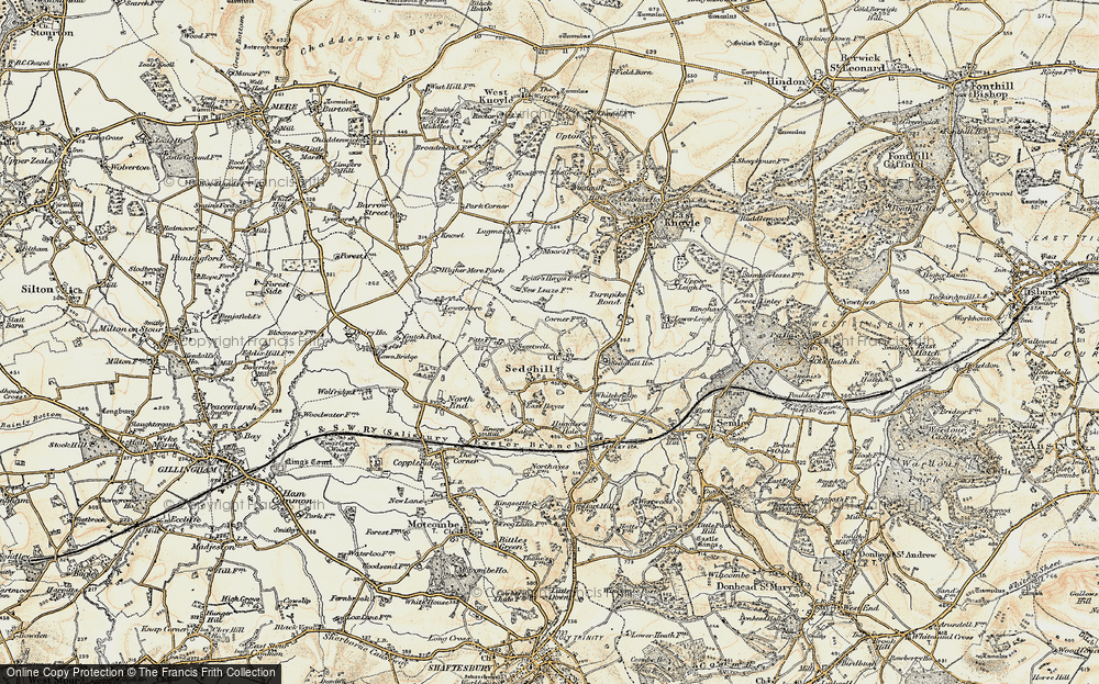 Old Map of Sedgehill, 1897-1899 in 1897-1899