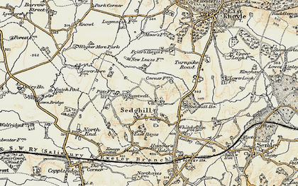 Old map of Sedgehill in 1897-1899