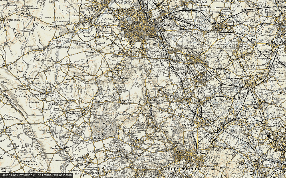 Old Map of Sedgley, 1902 in 1902