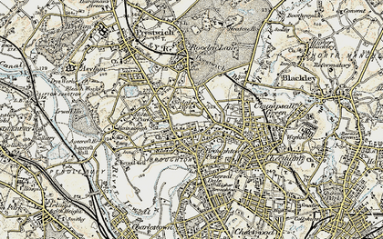 Old map of Sedgley Park in 1903