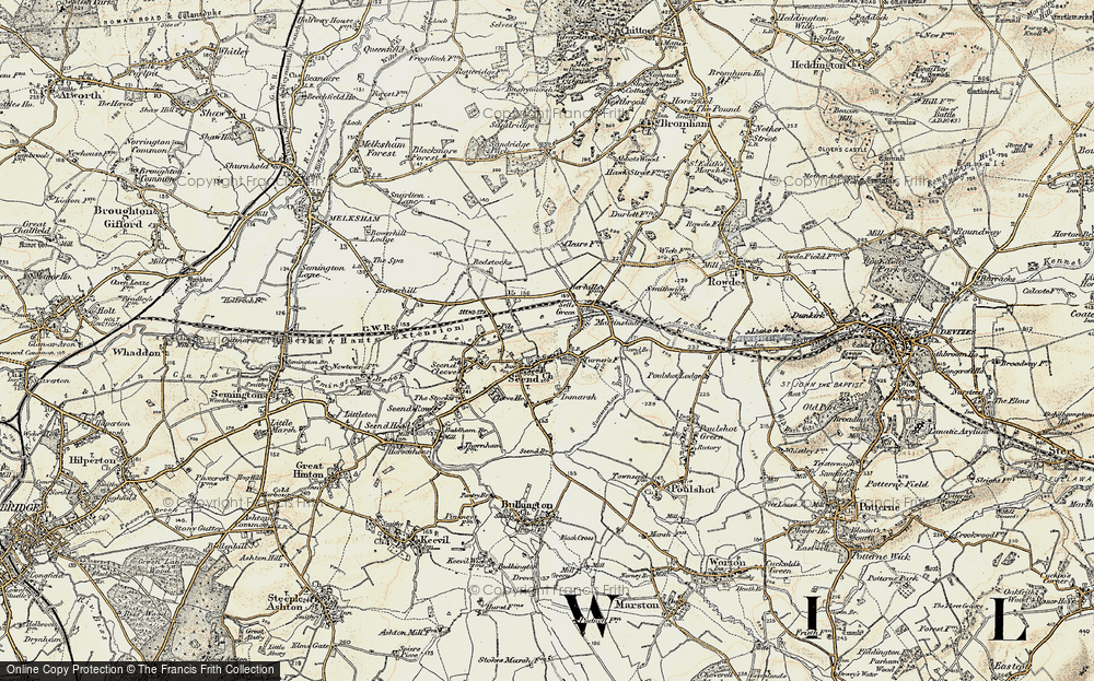 Old Map of Seend, 1898-1899 in 1898-1899