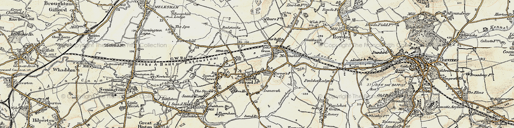Old map of Seend in 1898-1899