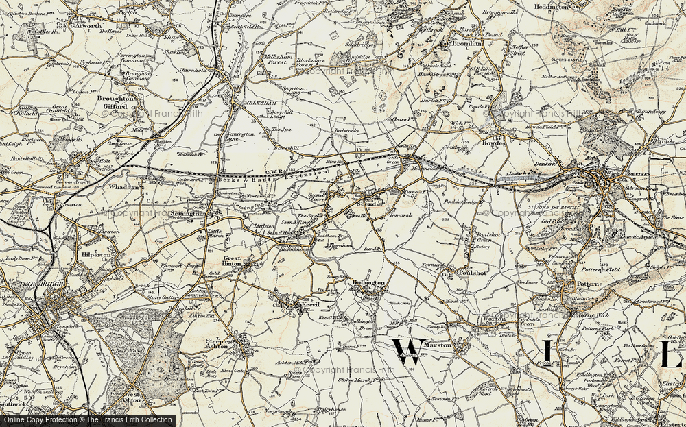 Old Map of Seend Cleeve, 1898-1899 in 1898-1899