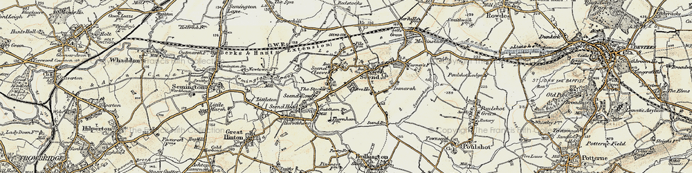 Old map of Seend Cleeve in 1898-1899