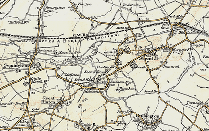 Old map of Seend Head in 1898-1899