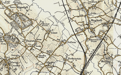 Old map of Sefton in 1902-1903