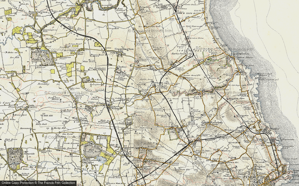 Old Map of Seghill, 1901-1903 in 1901-1903