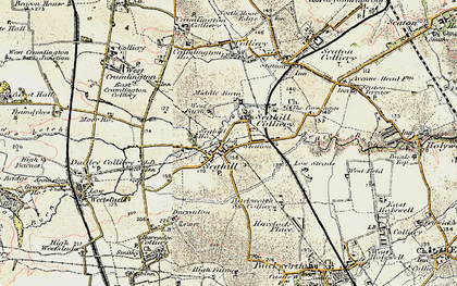 Old map of Seghill in 1901-1903
