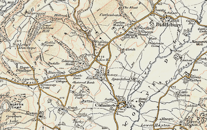 Old map of Seifton in 1901-1903