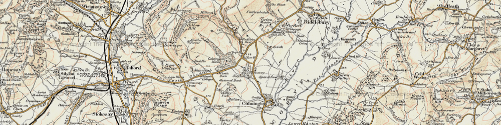 Old map of Seifton in 1901-1903