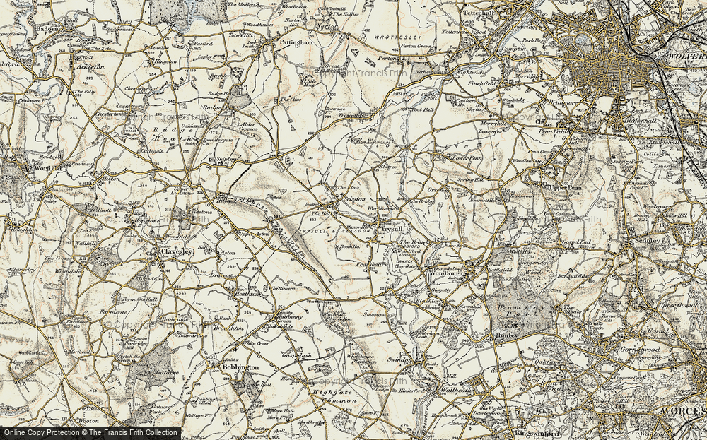 Old Map of Seisdon, 1902 in 1902