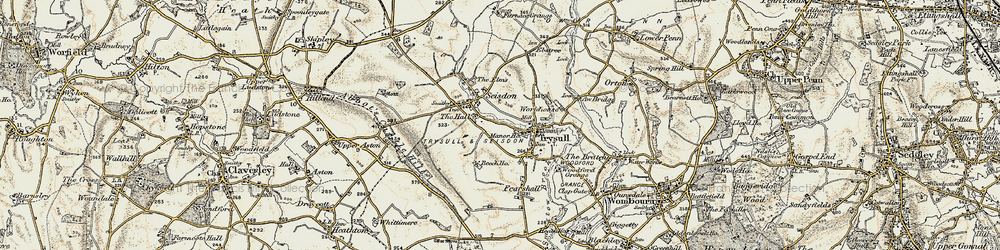 Old map of Seisdon in 1902
