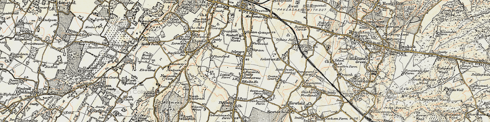 Old map of Selgrove in 1897-1898