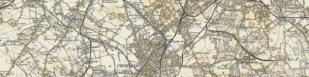 Old map of Selhurst in 1897-1902