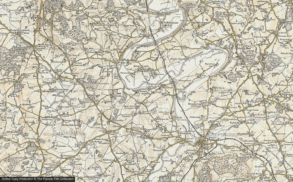 Old Map of Sellack, 1899-1900 in 1899-1900